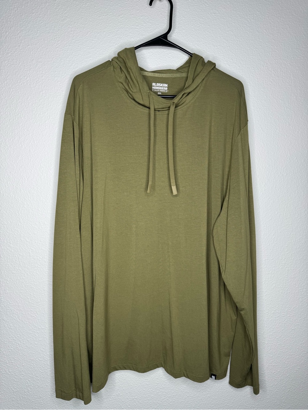 Duluth Trading Co Alaskan Hardgear Olive Green Lightweight Hooded Pullover